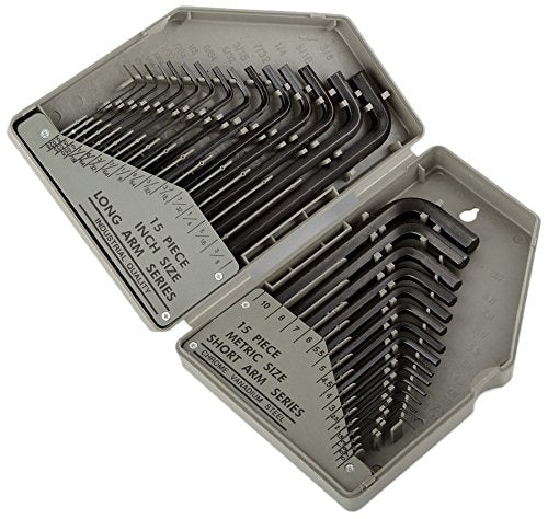 UI PRO TOOLS - 30 Piece Allen Wrench Combination Hex Key Set Combo SAE/MM